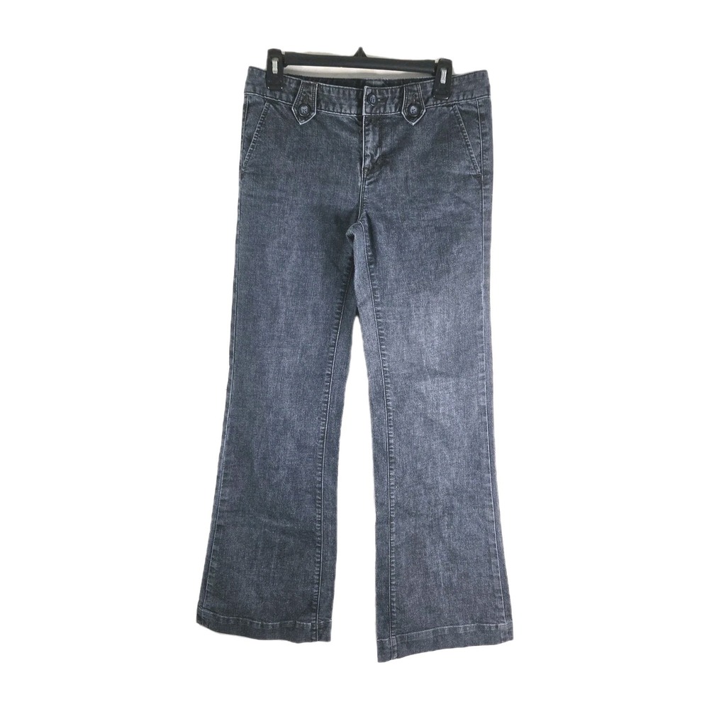 Gap Hip Slug Fit Dark Wask Flare Jeans Womens Size 6 Long 32in Inseam Casual